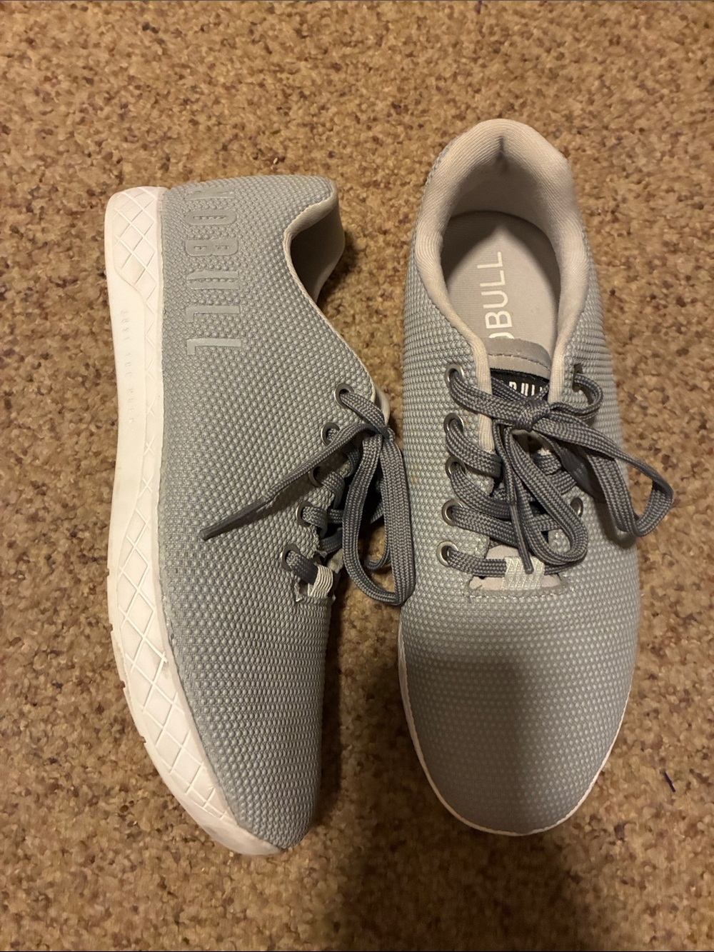 NOBULL super fabric gray outwork trainers M 7.5. W 9